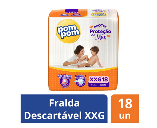 Fralda Pom Pom Protek Jumbo - XXG com 18un
