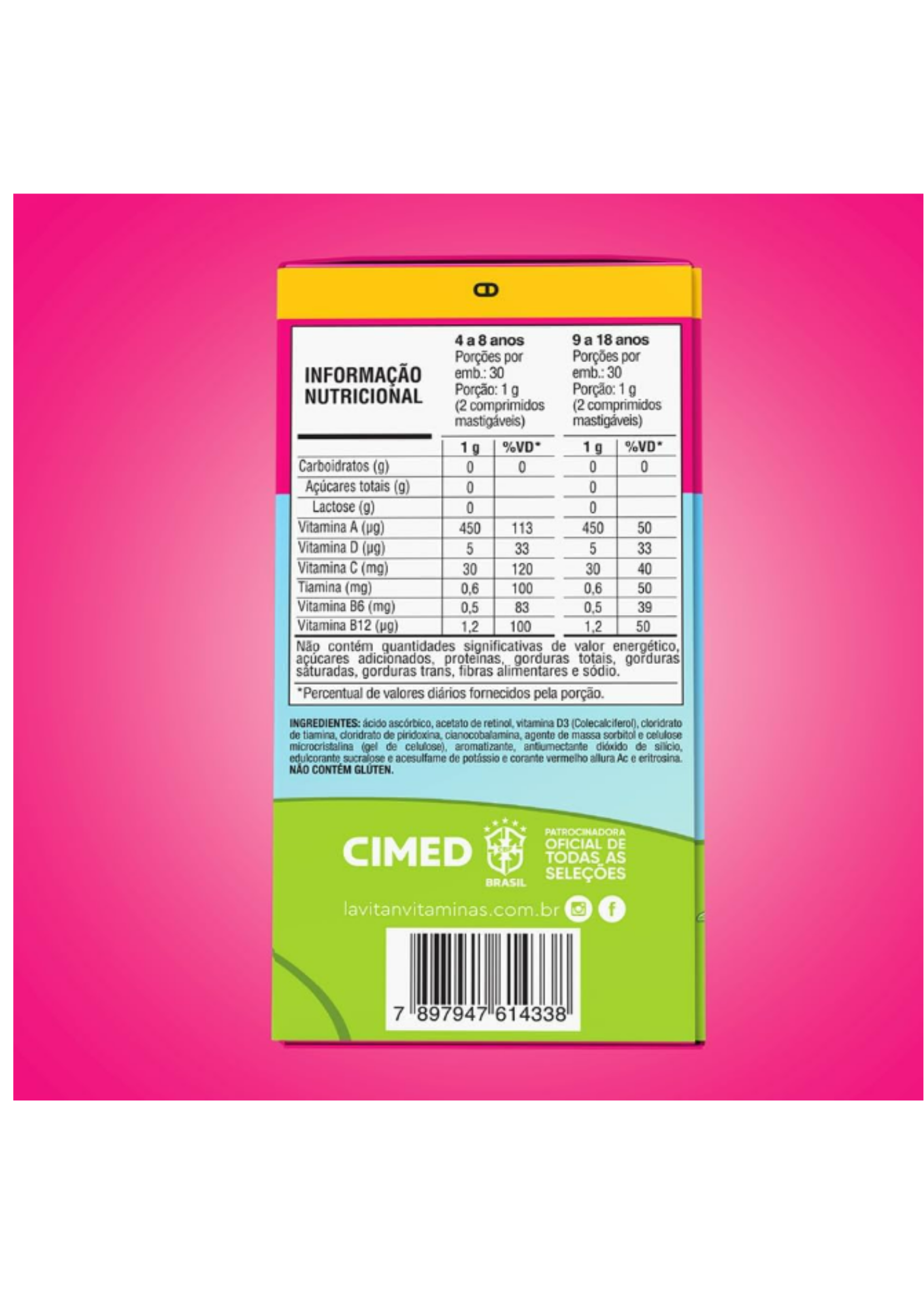 Lavitan infantil comprimido mastigável c/ 60un