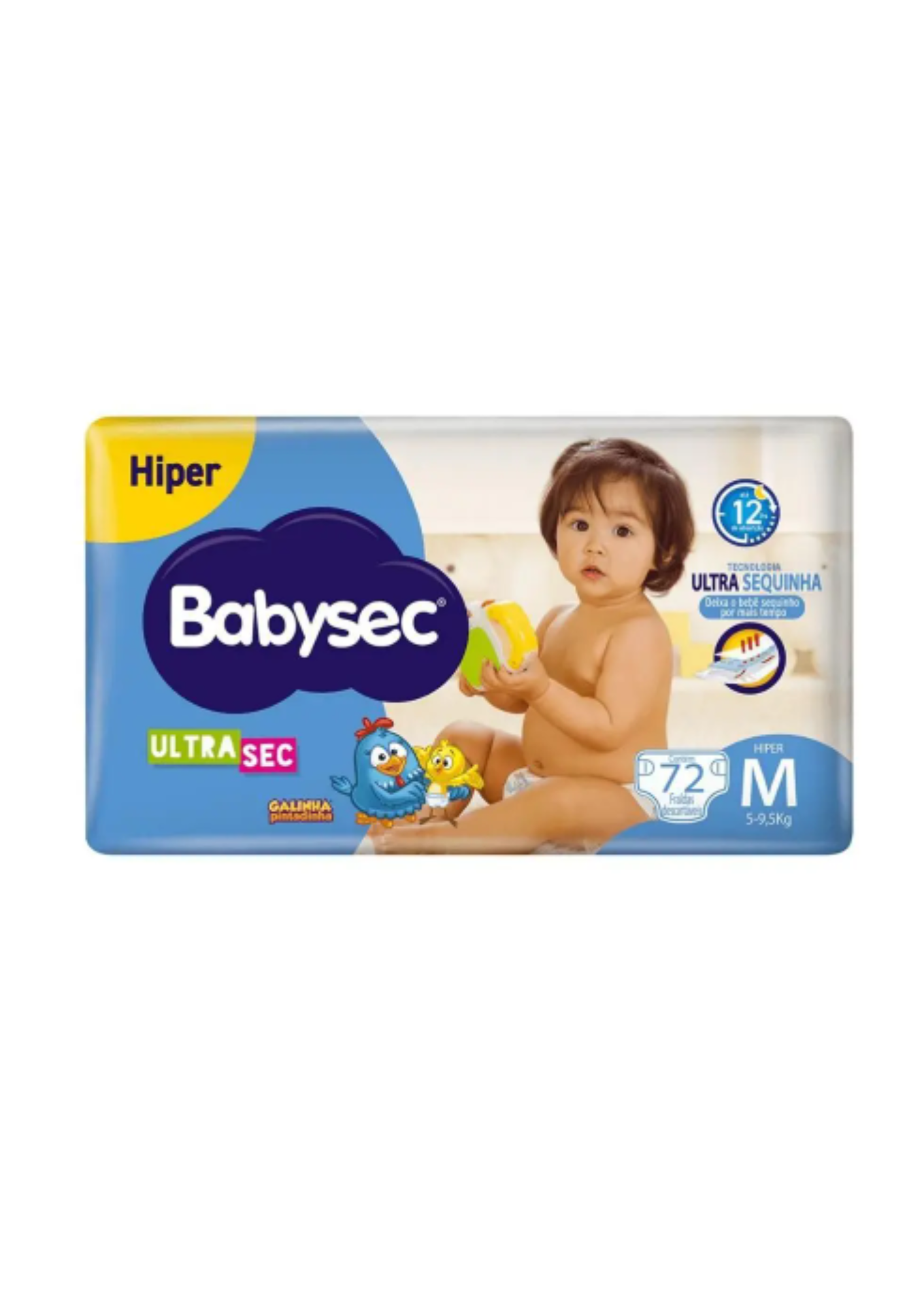 Fralda Babysec Ultrasec Hiper M com 68un