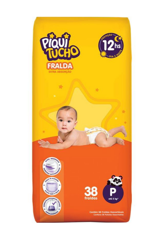 Fralda Piquitucho Hiper P 38un