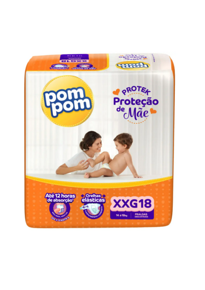 Fralda Pom Pom Protek Jumbo - XXG com 18un