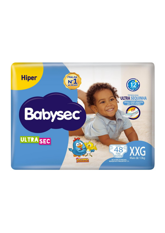 Fralda Babysec Galinha Pintadinha Ultrasec XXG 48un