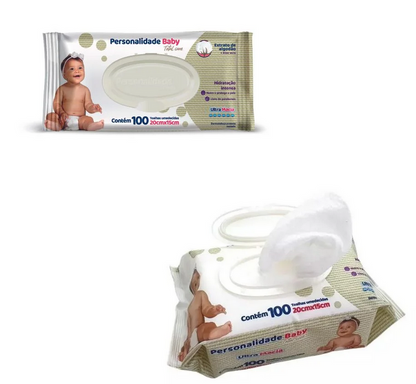 Toalhas Umedecidas Personalidade Baby 100un